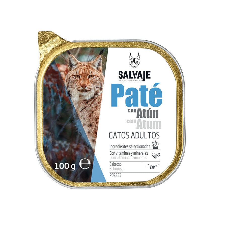 100 g Salvaje Adulto At&uacute;n en Pat&eacute; Tarrina para gatos, , large Imagen numero 1