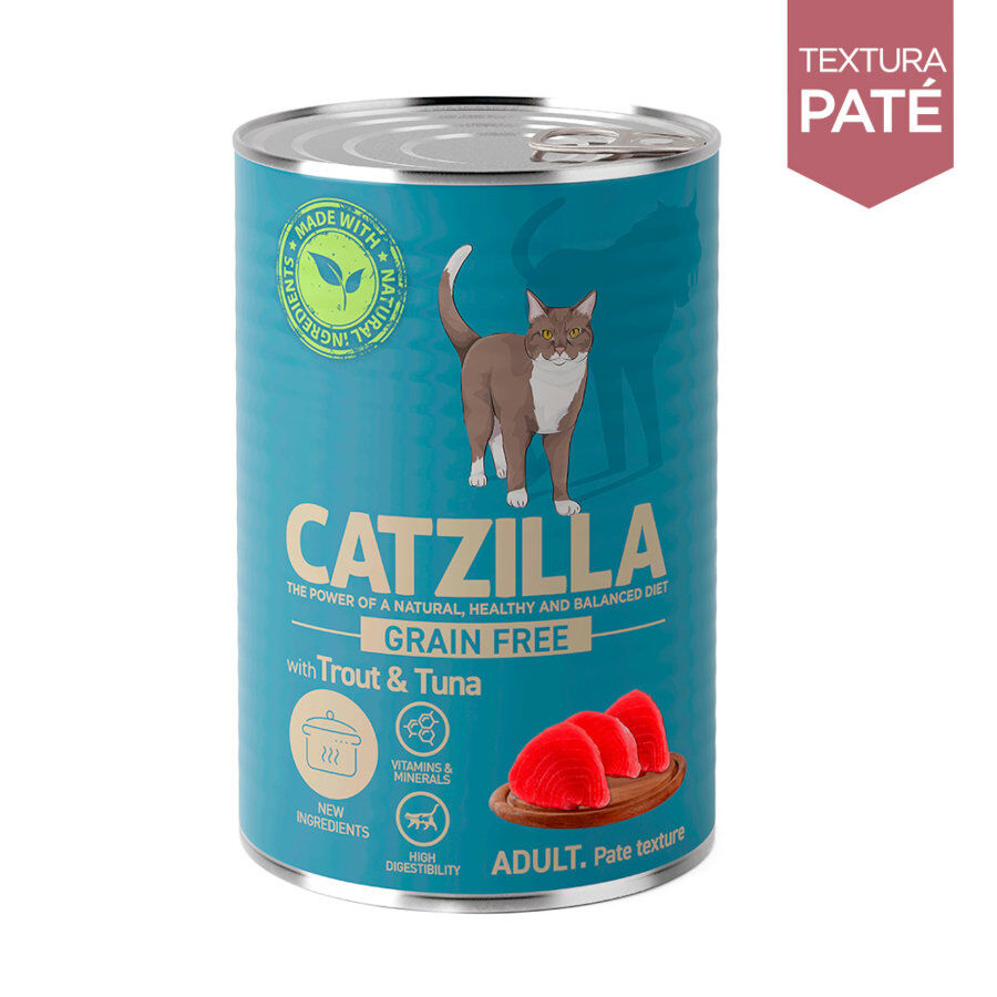 Catzilla Adult Grain Free Trucha y Atún en Paté lata para gatos