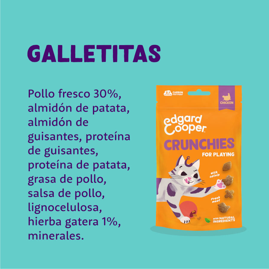 Edgard &amp; Cooper Galletas Crunchies Pollo para gatos thumbnail