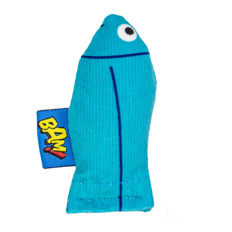 BAM! Peluche peces con catnip Azul y Amarillo para gatos, , large Imagen numero 2