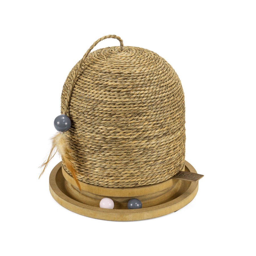 Leeby Beau rascador redondo con juguete para gatos, , large Imagen numero 1