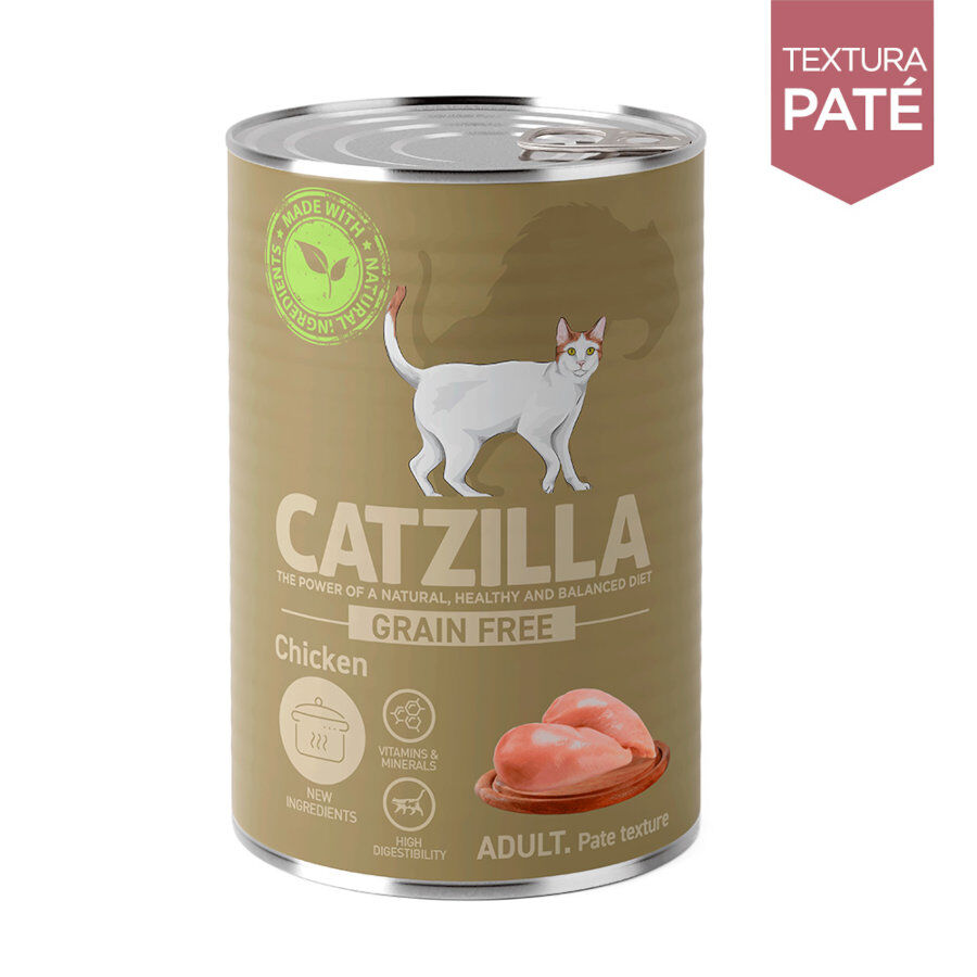 Catzilla Adult Grain Free Pollo en Paté lata para gatos