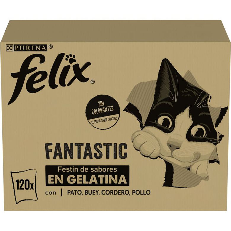 Felix Fantastic Selecciones Favoritas de Carnes en Gelatina sobre para gatos – Multipack thumbnail