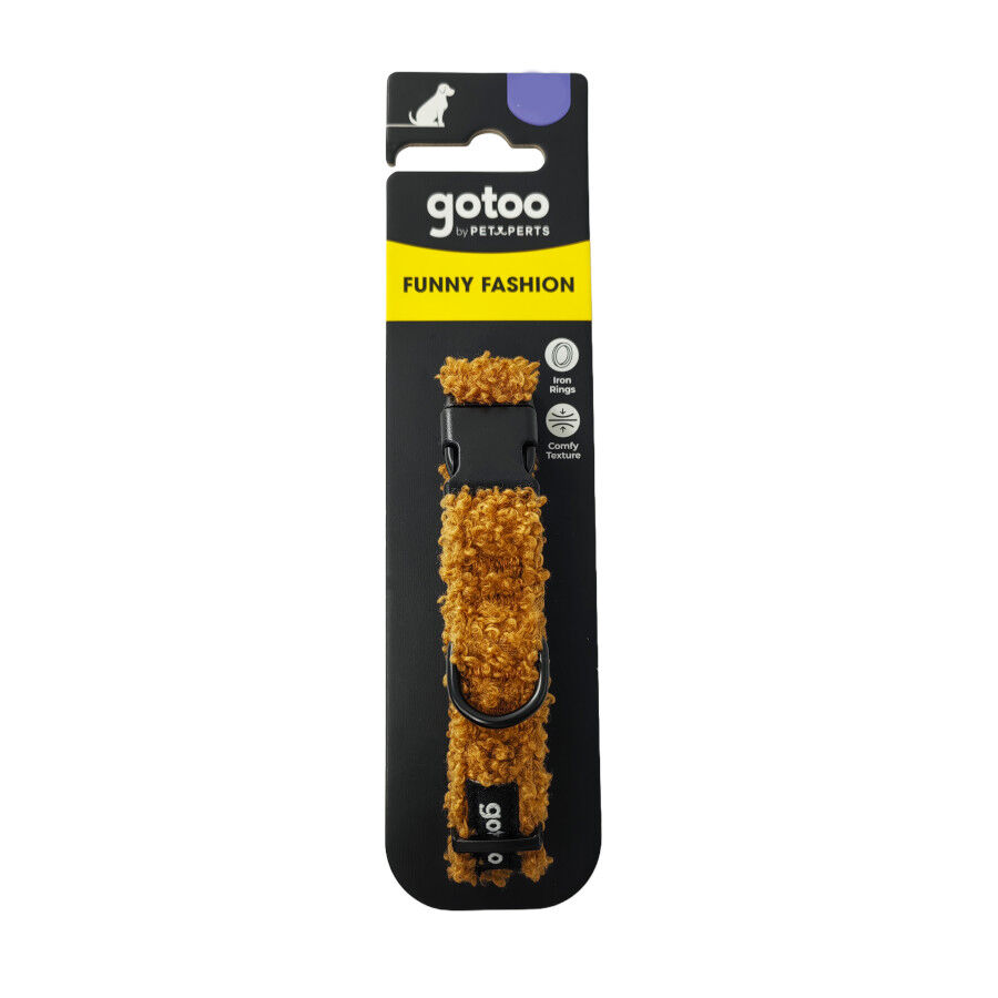 Gotoo Collar teddy marr&oacute;n para perros, , large Imagen numero 6