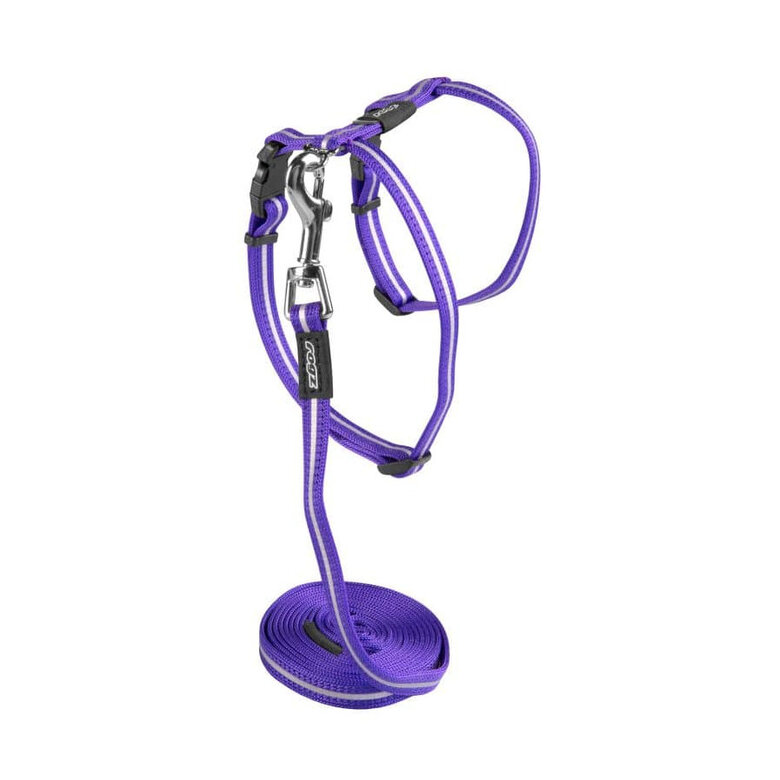 Rogz Arnés morado con correa para gatos,  Imagen numero 1 Rogz Arnés morado con correa para gatos, , large Imagen numero 1