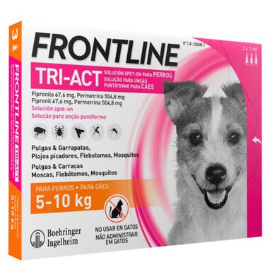 Frontline Tri-Act Pipetas Antiparasitarias para perros pequeños 