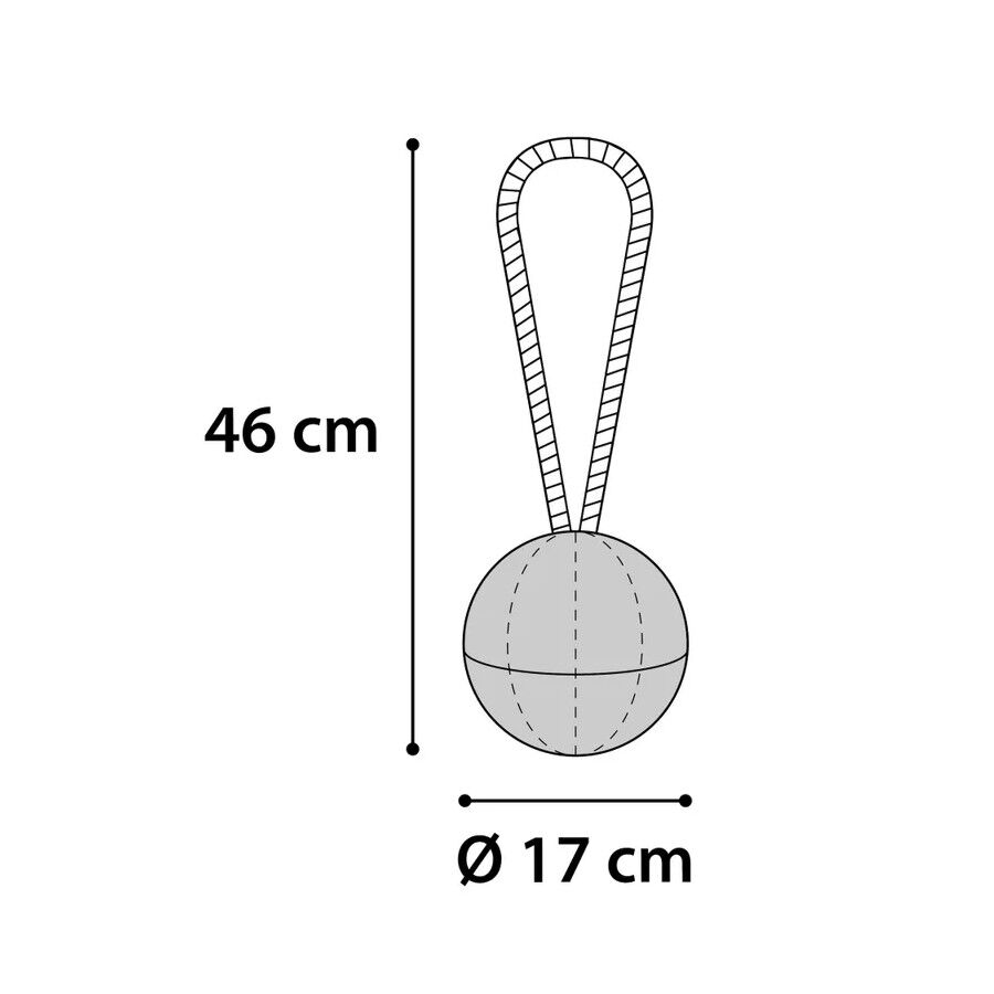 Flamingo Pelota Verde con Cuerda para perros thumbnail