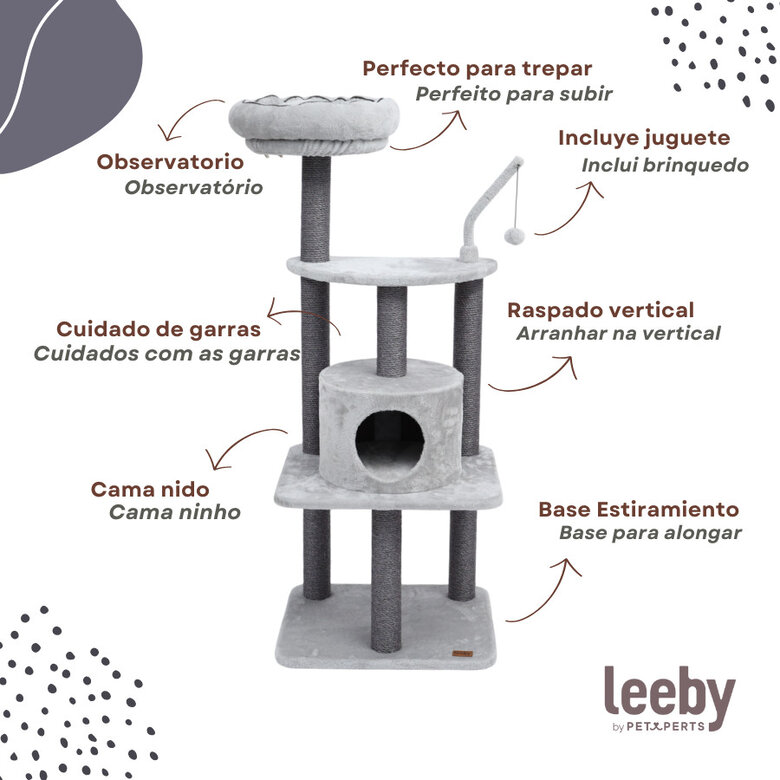 Leeby Kenzo árbol rascador con cama para gatos,  Imagen numero 4 Leeby Kenzo árbol rascador con cama para gatos, , large Imagen numero 4