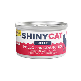 GimCat Shiny Filet Pollo y Cangrejos Lata para gatos