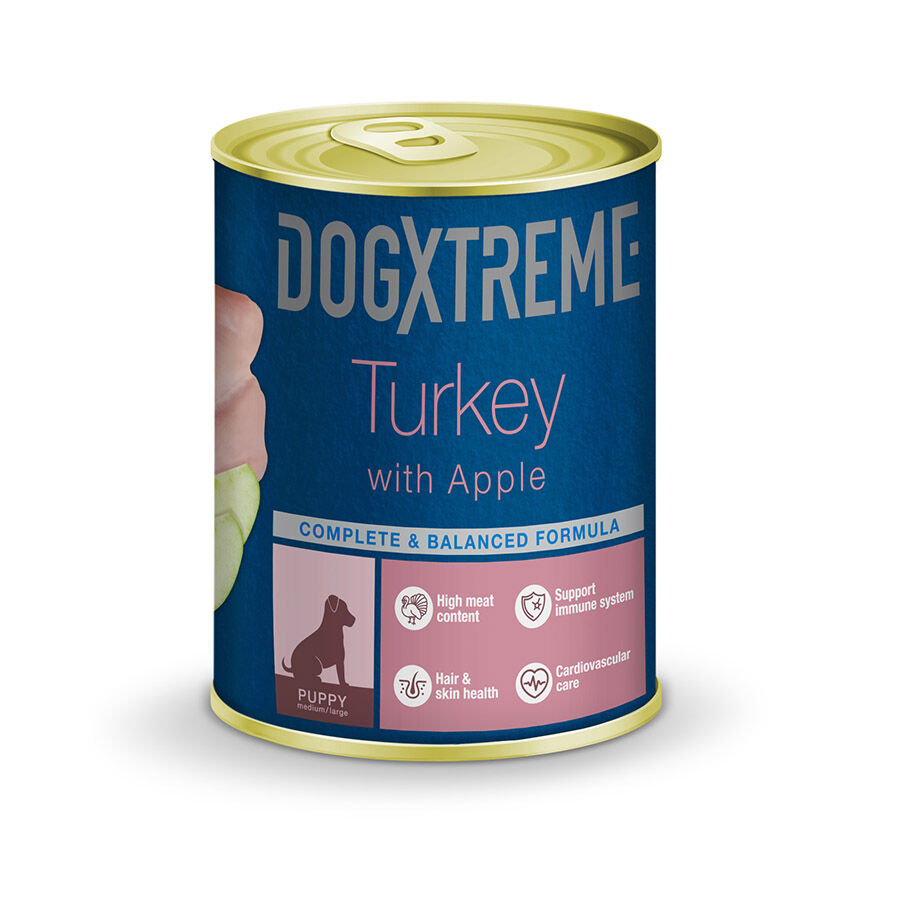 Dogxtreme Puppy Med&amp;Maxi Pavo lata para perros