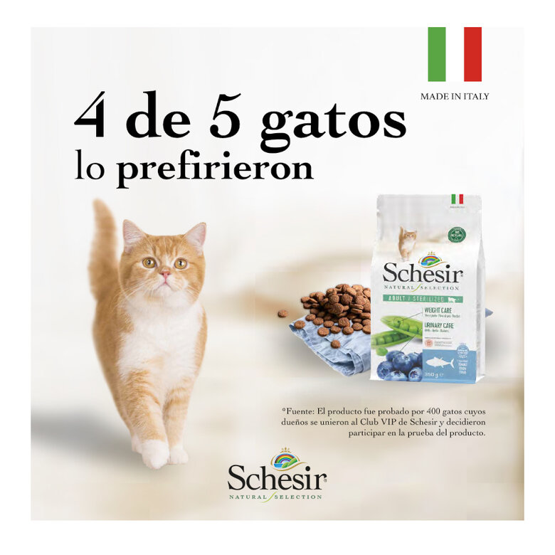 Schesir Natural Selection Sterilized Atún pienso para gatos, , large image number null