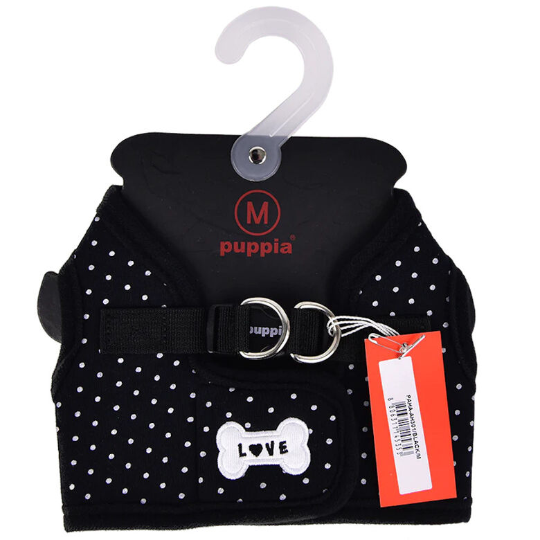 Puppia Dotty Chaleco Negro arnés para perros thumbnail