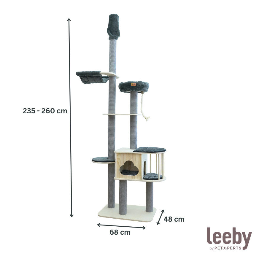 Leeby Cloud Collection torre rascador de techo con cama y juguete para gatos, , large Imagen numero 5