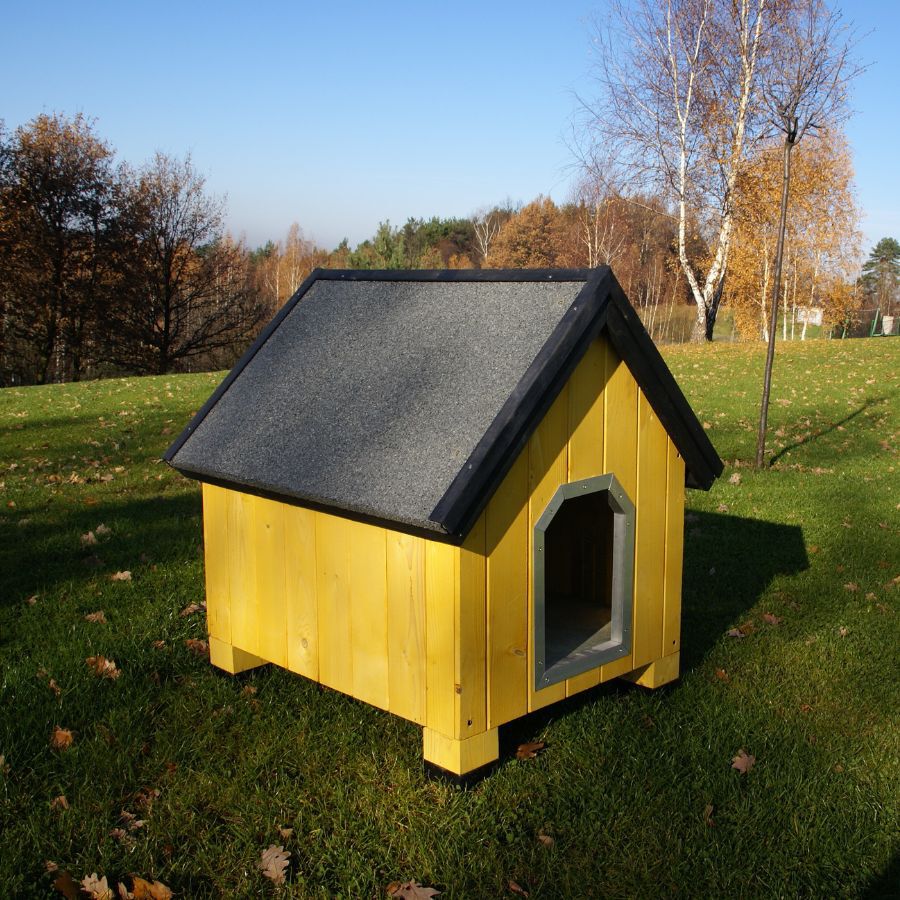 TK-Pet Alpine Caseta de Madera Amarilla para perros, , large Imagen numero 1