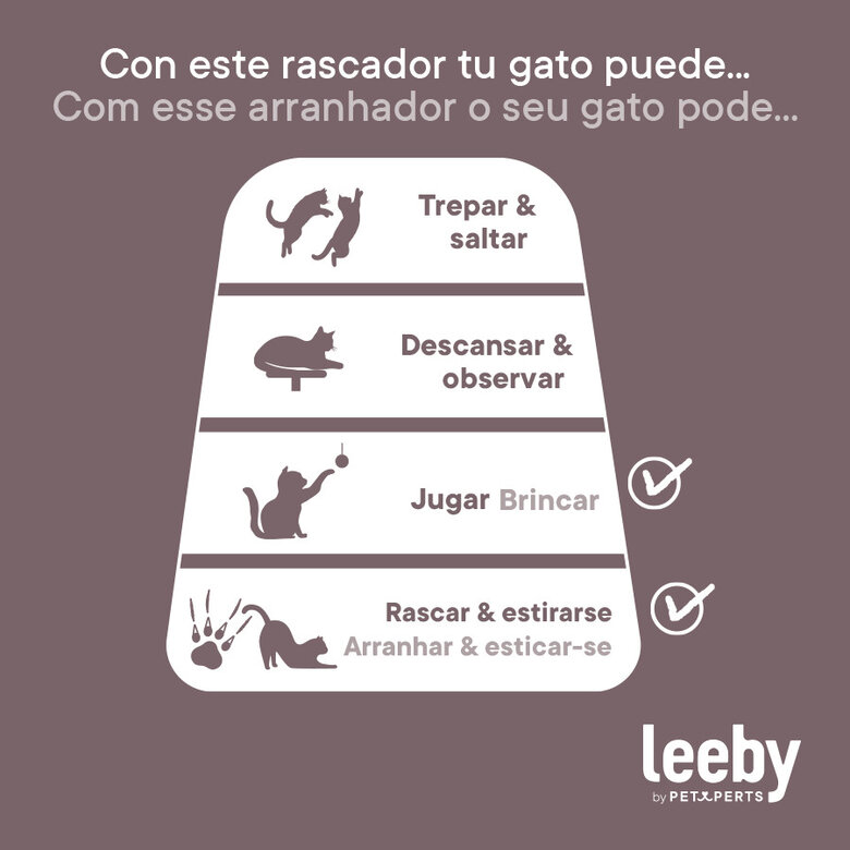 Leeby Tito rascador para pata de mesa con juguete para gatos,  Imagen numero 9 Leeby Tito rascador para pata de mesa con juguete para gatos, , large Imagen numero 9