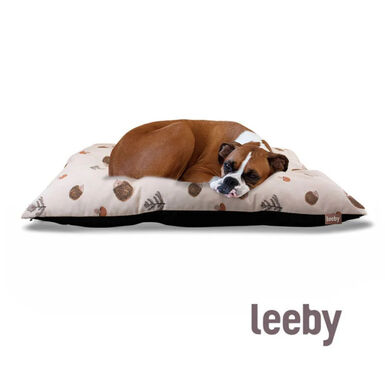 Leeby Cojín Acolchado Blanco con Erizos para perros
