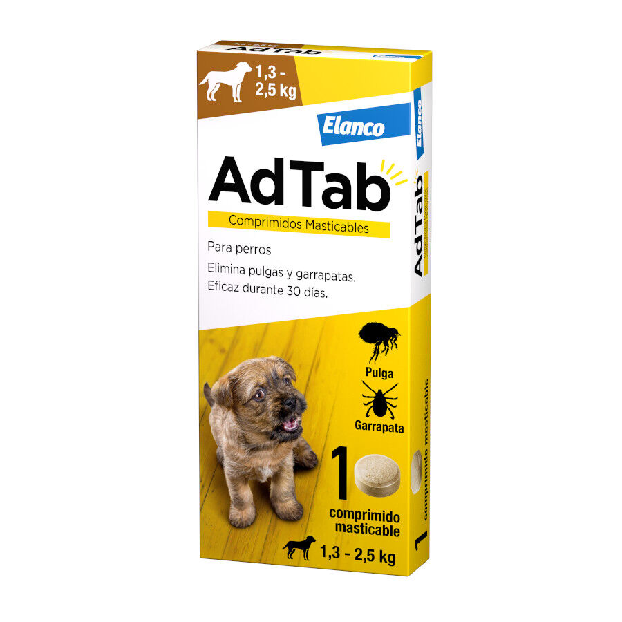AdTab Comprimidos Masticables Antiparasitarios para perros, , large Imagen numero 1