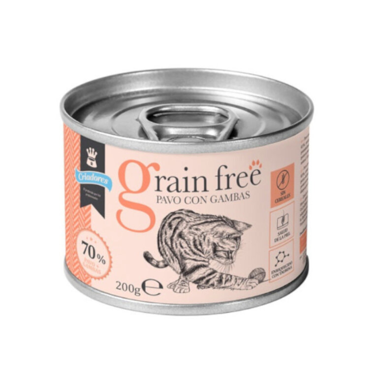 Criadores Adulto Grain Free Pavo y Gambas lata para gatos, , large image number null
