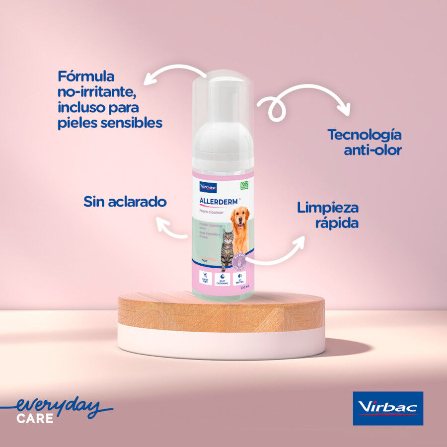 Virbac Allerderm Foam Cleanser Espuma Limpiadora para perros thumbnail