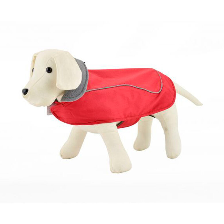 Chubasquero rojo con capucha para perros |