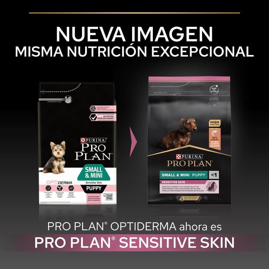 3 kg Pro Plan Puppy Small y Mini Salm&oacute;n pienso para Perros Piel, , large Imagen numero 2