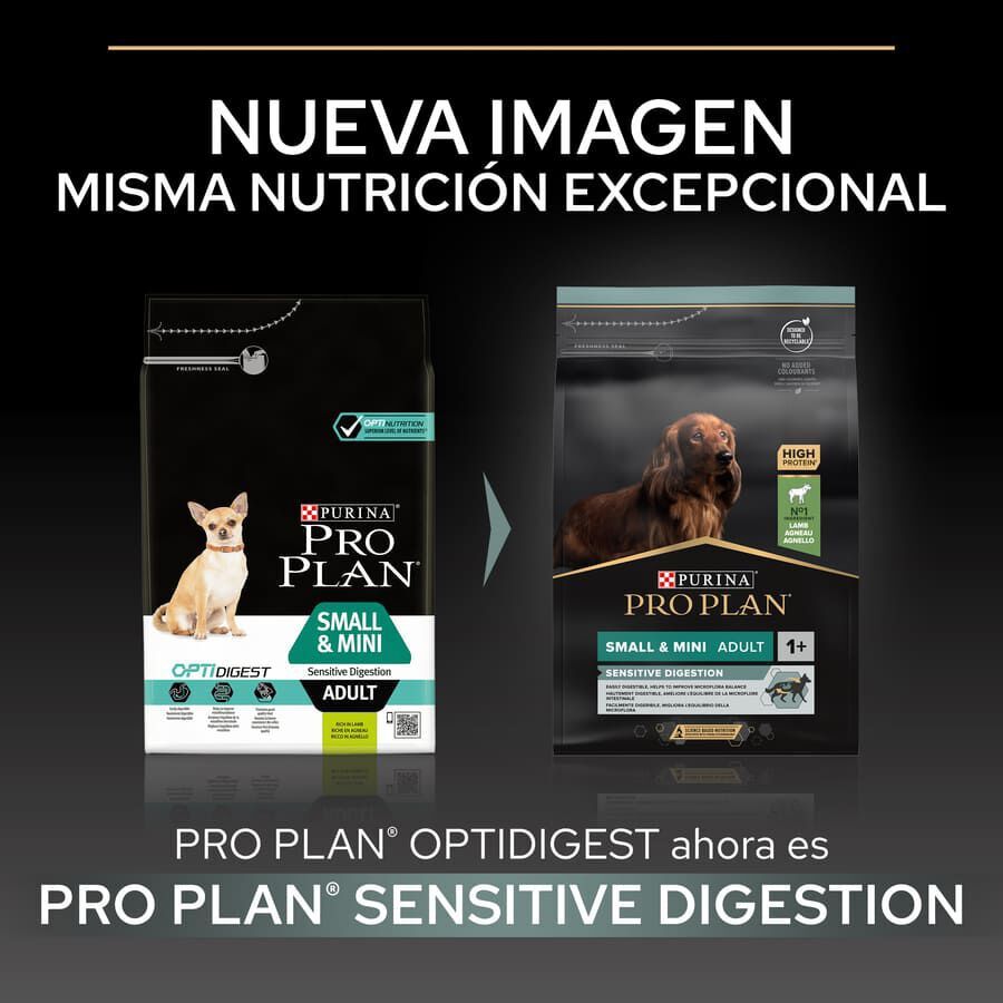 3 kg Pro Plan Adult Small y Mini Digesti&oacute;n Cordero pienso para perros, , large Imagen numero 2