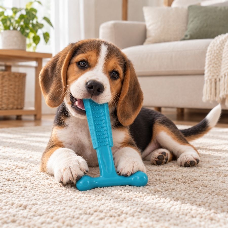 Tootoy! Puppy Hueso Martillo Azul Juguete para perros, , large Imagen numero 1