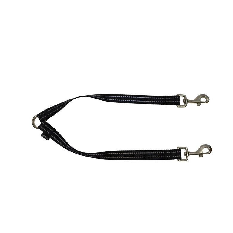 Gotoo Correa doble de nylon negra para perros,  Imagen numero 1 Gotoo Correa doble de nylon negra para perros, , large Imagen numero 1