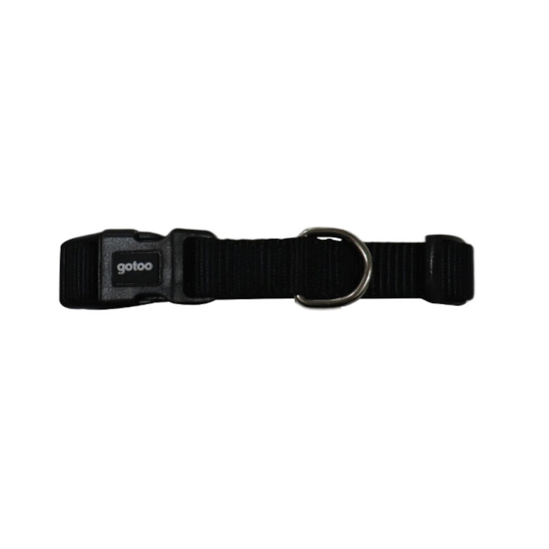 Gotoo Collar de nylon negro para perros thumbnail