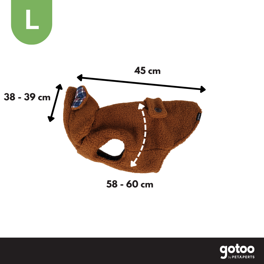 Gotoo Abrigo Teddy Marr&oacute;n para perros, , large Imagen numero 4