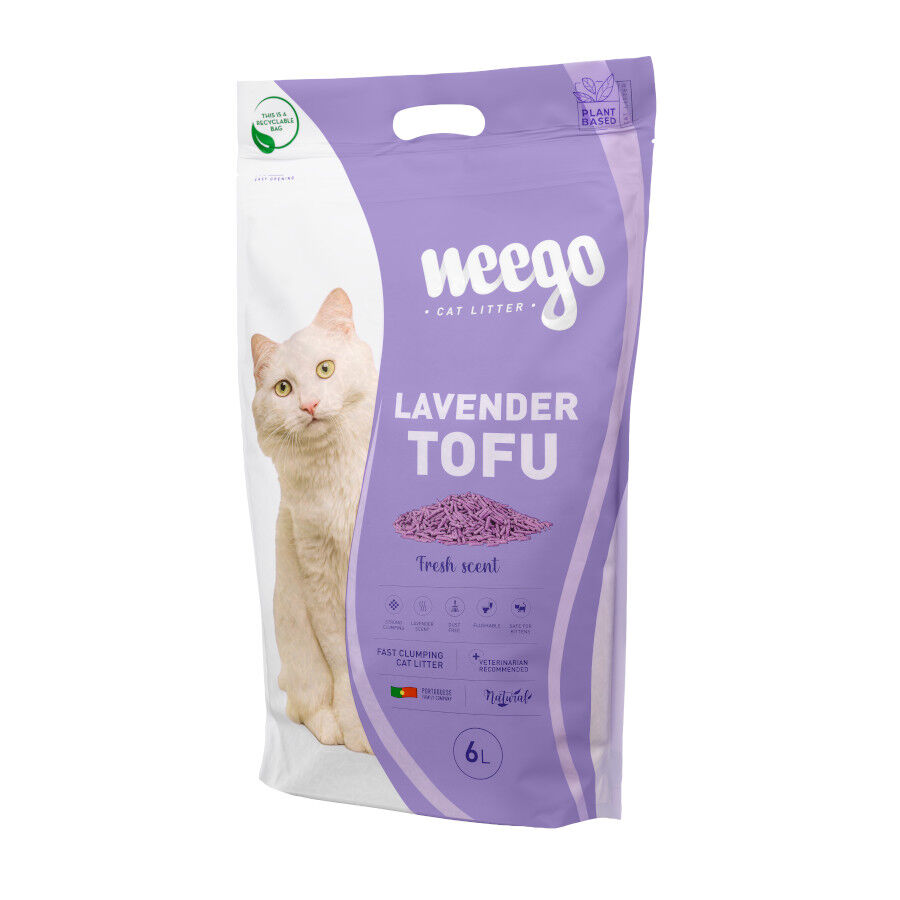 6 L Weego Lavender Tofu Arena aglomerante para gatos, , large Imagen numero 1