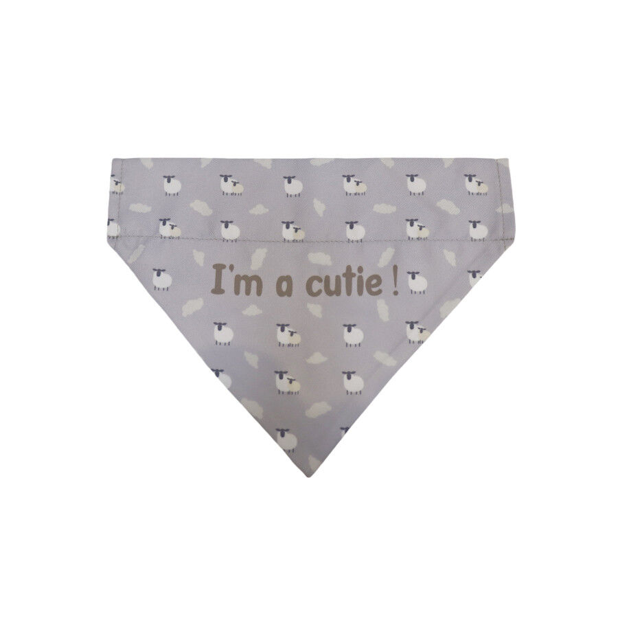 Gotoo Bandana estampada ovejitas gris para perros, , large Imagen numero 1