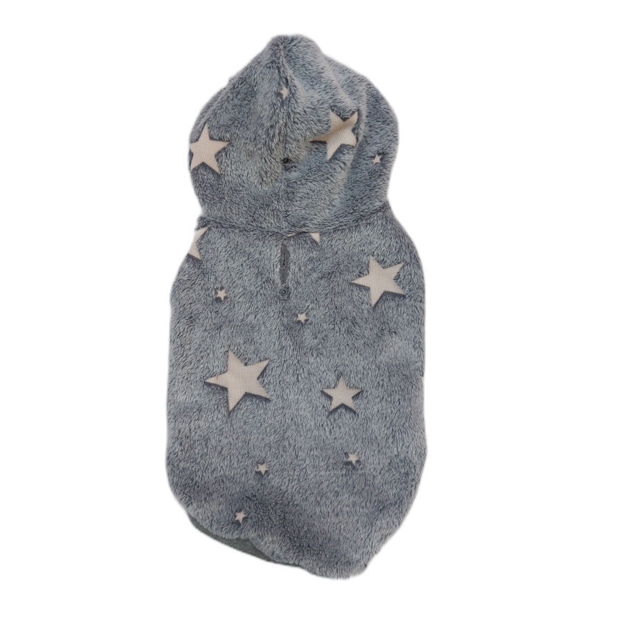 Outech Fleece Sudadera Gris con Estampado de Estrellas para perros, , large Imagen numero 1