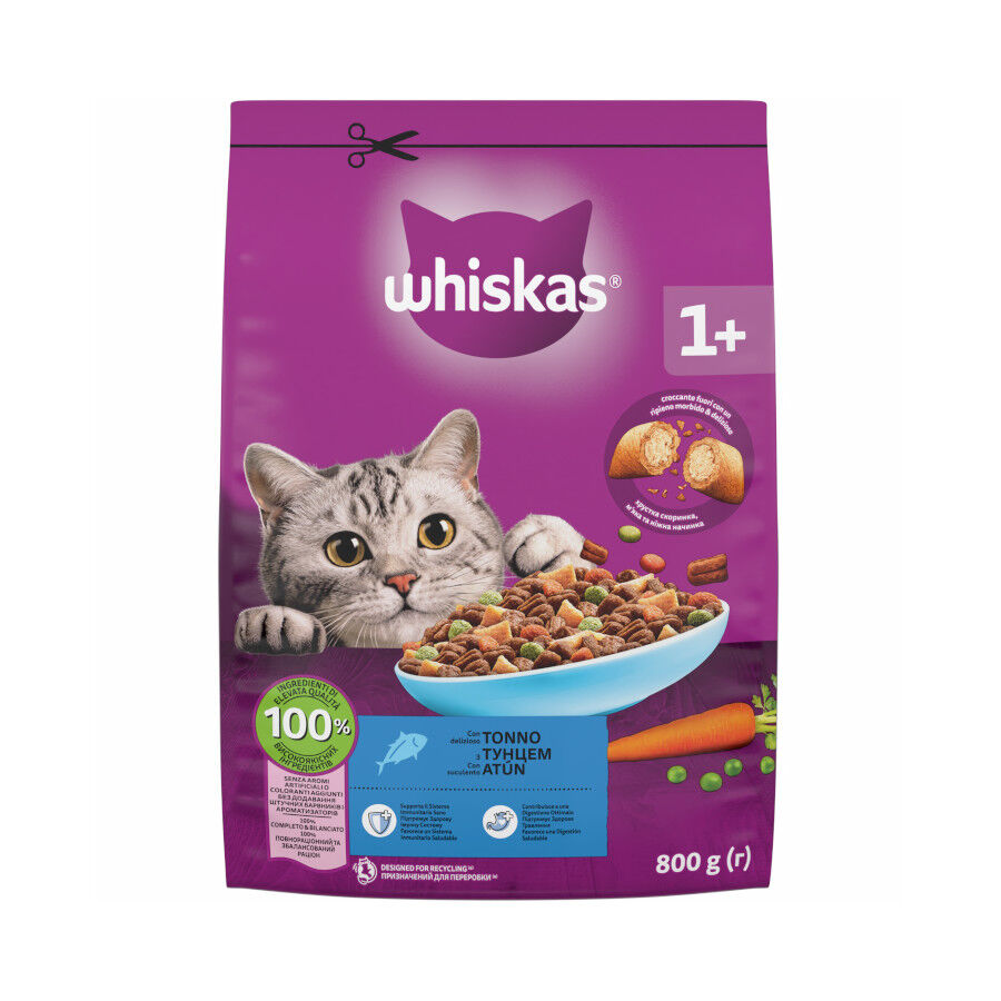 800g Whiskas Adulto At&uacute;n pienso para gatos, , large Imagen numero 1