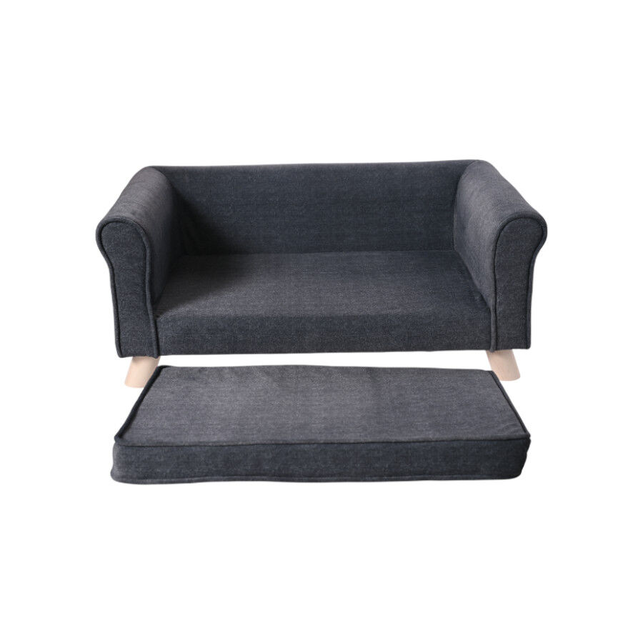 Leeby sof&aacute; negro para perros, , large Imagen numero 6