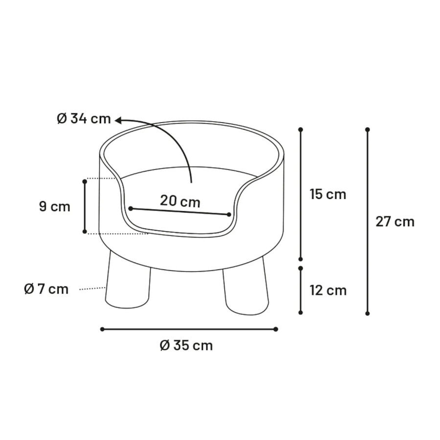 Flamingo Anas Sofá Marrón para perros y gatos thumbnail
