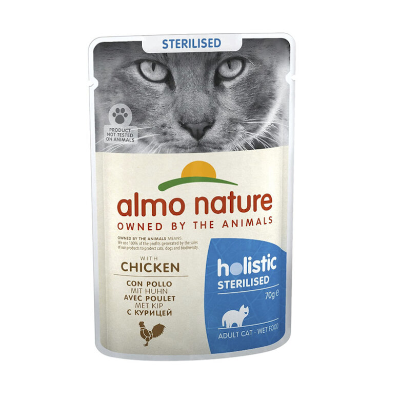 70 g Almo Nature Holistic Sterilised pollo sobre para gatos ,  Imagen numero 1 70 g Almo Nature Holistic Sterilised pollo sobre para gatos , , large Imagen numero 1