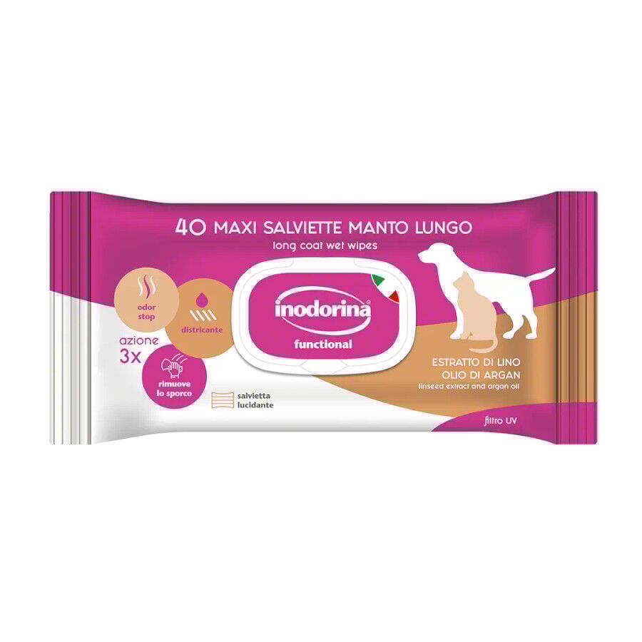 Inodorina Refresh Extra Toallitas h&uacute;medas para mascotas, , large Imagen numero 1