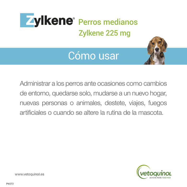 Vetoquinol Zylkene suplemento natural calmante en cápsulas para perros y gatos thumbnail