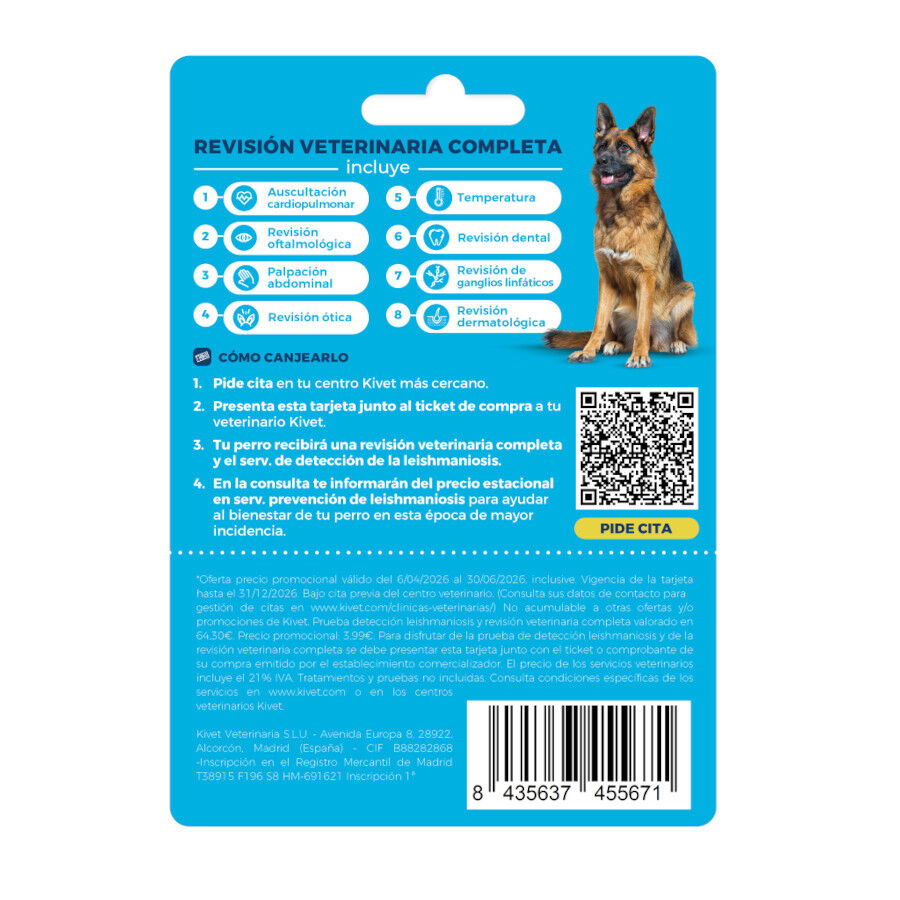 Tarjeta Veterinaria Prevenci&oacute;n Leishmaniosis para perros, , large Imagen numero 2