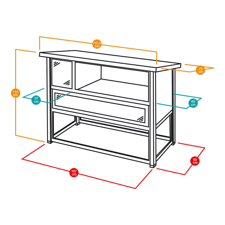 Ferplast Grand Lodge Conejera de dos niveles, , large Imagen numero 2
