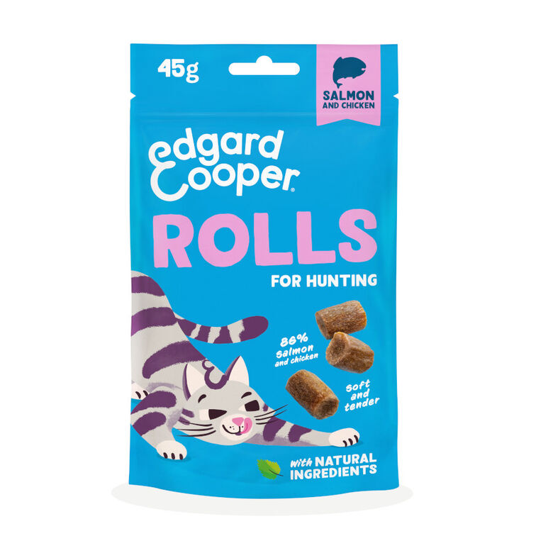 Edgard &amp; Cooper Rollitos Salmón y Pollo para gatos thumbnail