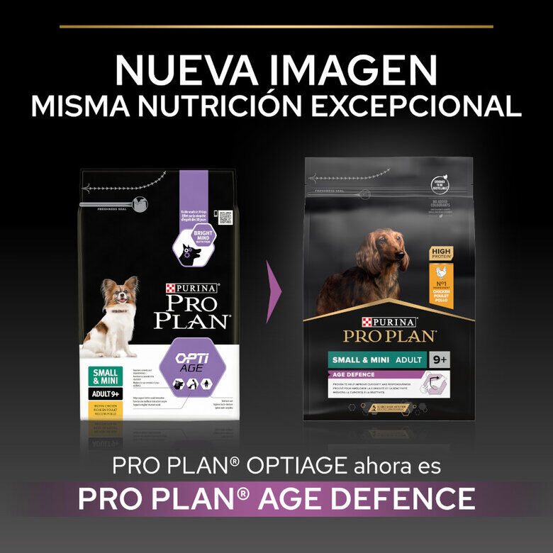 Pro Plan Adult Small y Mini Pollo pienso para perros Sénior +9 thumbnail