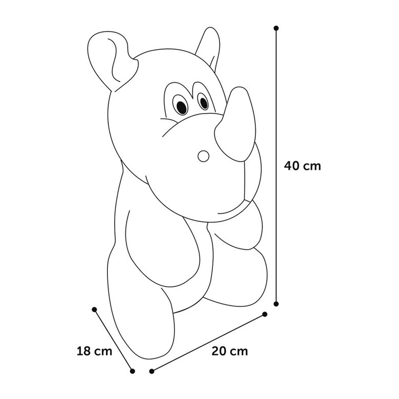 Flamingo Henny Rinoceronte Topo de Peluche para perro,  Imagen numero 2 Flamingo Henny Rinoceronte Topo de Peluche para perro, , large Imagen numero 2