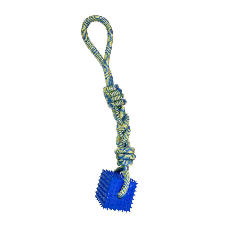 Tootoy! Pull Cube Rope juguete de cuerda con cubo de goma para perros, , large Imagen numero 2