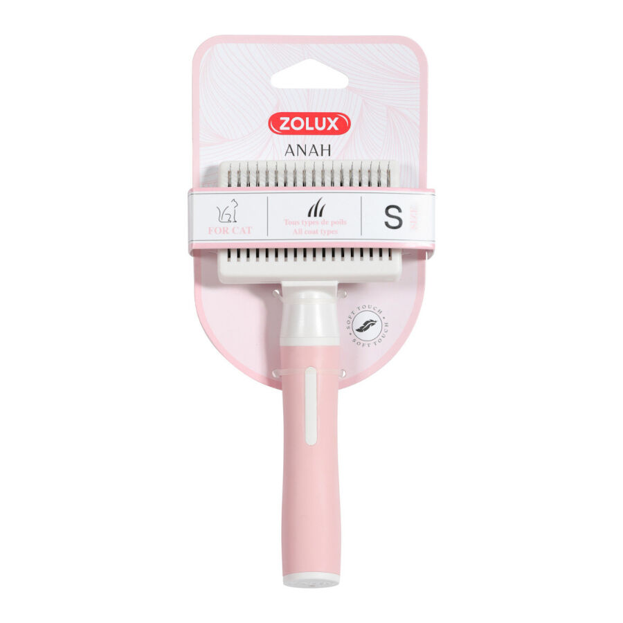 Zolux Anah Cepillo Slicker Retr&aacute;ctil carda para gatos, , large Imagen numero 4