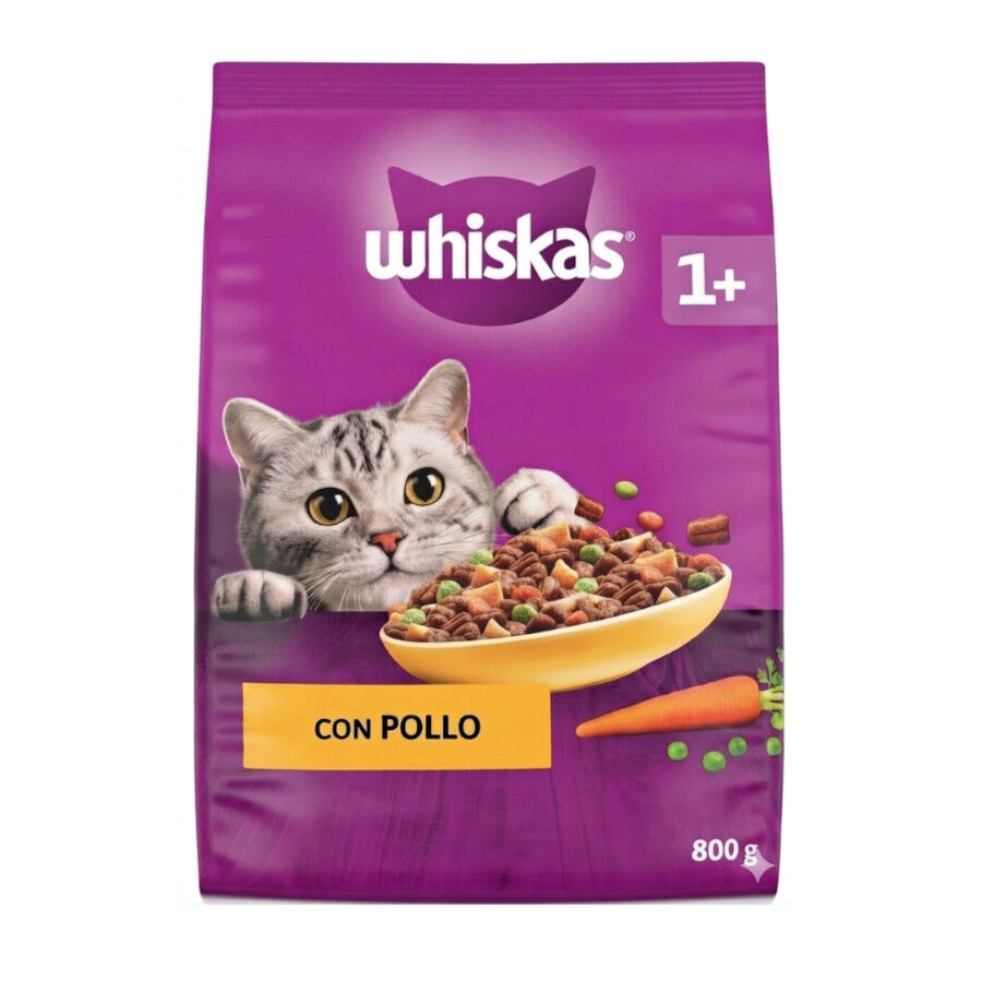 800 g Whiskas Adulto Pollo Pienso para gatos, , large Imagen numero 1