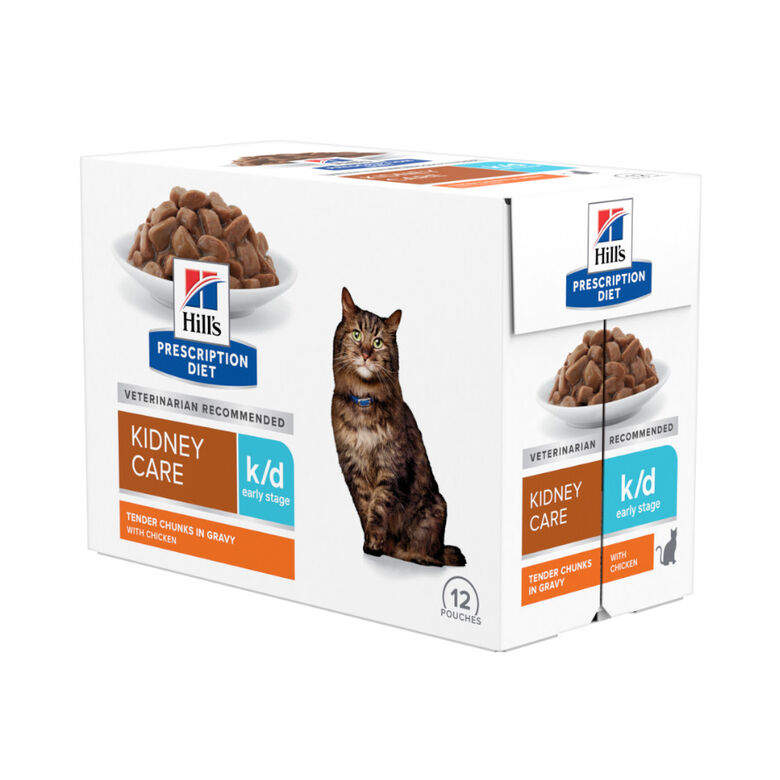 Hill&#039;s Prescription Diet Early Stage Kidney Care k/d Pollo sobre en salsa para gatos thumbnail