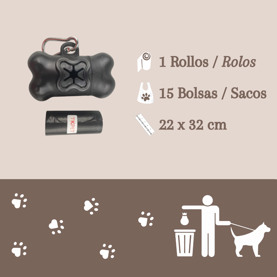 TK Pet Dispensador Bolsitas Rollo Negro para perros, , large Imagen numero 3