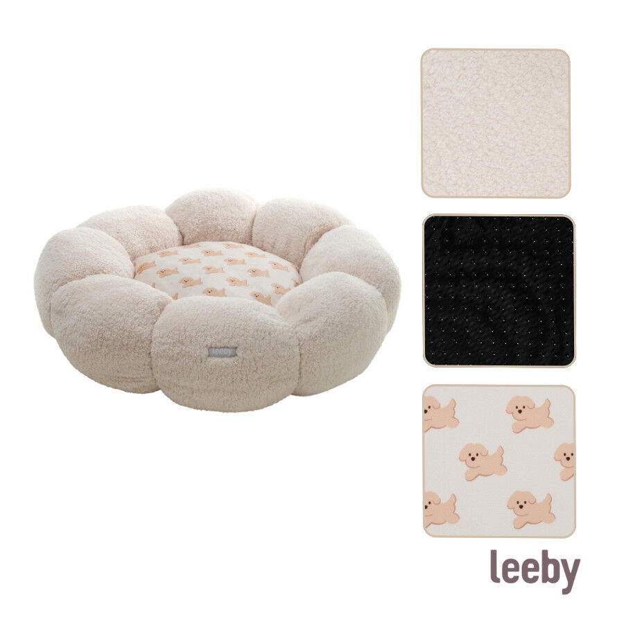 Leeby Sof&aacute; Flower Bed Beige para cachorros, , large Imagen numero 5